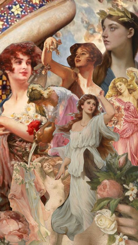 Vintage Women Art, Painting Moodboard, Lady Aphrodite, Shuffles Aesthetic, Aphrodite Aesthetic, Hybrid Art, Victorian Wallpaper, Phone Decor, Love Romantic