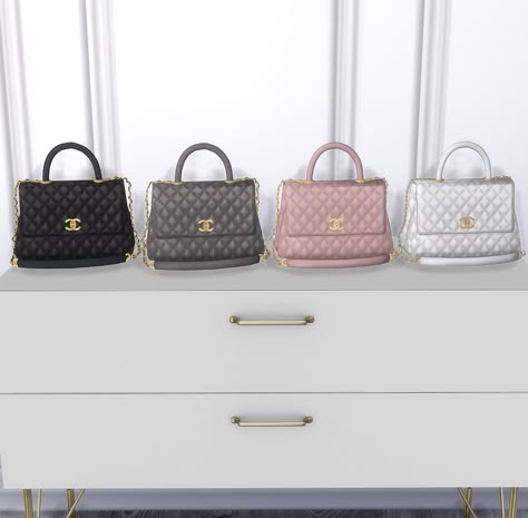 Sims 4 Chanel Bag Decor, Sims 4 Cc Luxury Bags Decor, Sims 4 Handbag Decor, Sims 4 Chanel Bag, Sims Cc Bags, Designer Bags Sims 4 Cc, Sims 4 Cc Purse Decor, Sims 4 Chanel Cc, Sims 4 Cc Purse