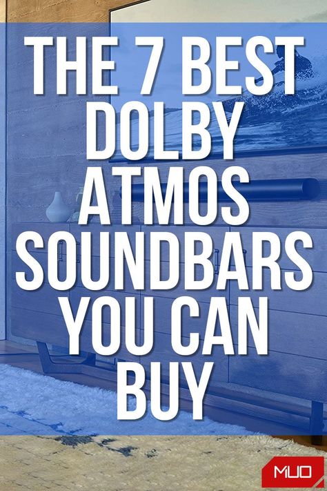 MakeUseOf — Technology, Simplified — There's one part of the home theater equation you might be overlooking: sound. Combine a beautiful picture with a thundering sound system, and you'll be closer to bringing the movie theater experience home. Dolby Atmos is one of the best surround sound technologies currently on the market. We're highlighting some of the best Dolby Atmos soundbars that bring the technology into your home. #BuyersGuide #BuyingAdvice #Soundbar #HomeTheater #Dolby #DoblyAtmos Dolby Atmos Home Theater, Bose Soundbar, Sony Home Theater System, Wireless Surround Sound, Home Theater Surround Sound, Dolby Theater Hollywood, Garage Tool Organization, Best Home Theater, Surround Sound Systems