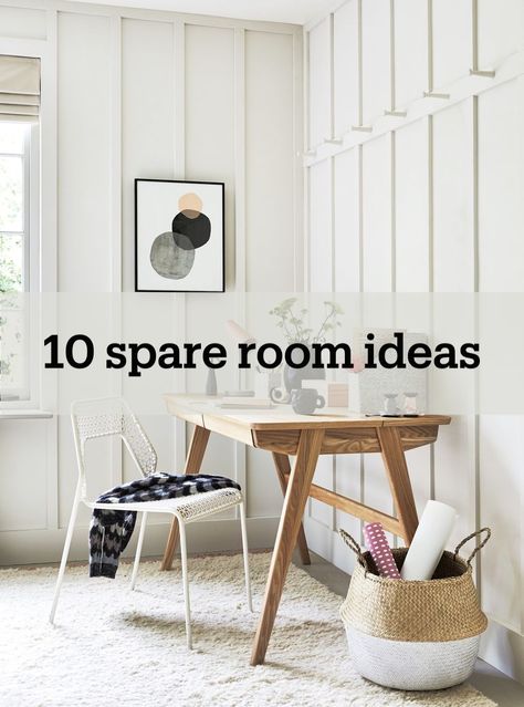 A spare room is a fantastic opportunity to make your home work better for you, but it can often feel like a big undertaking to turn it into a practical and useful space. Here are 10 creative spare room ideas to help you utilise unused space. Ideas For Wasted Space In Home, Spare Sitting Room Ideas, Home Multipurpose Room, Ideas For Spare Rooms In House, Spare Room Makeover, Simple Spare Room Ideas, Spare Room Study Ideas, What To Do With An Extra Room, Multiuse Room Ideas