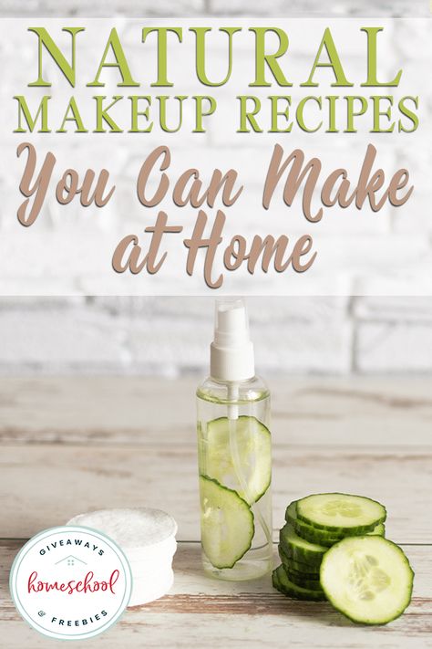 Want healthier skin? Try making your own homemade natural makeup with ingredients you have right at home that don't cost an arm and a leg! #naturalmakeup #DIYnaturalmakeup #homemademakeup #hsgiveaways Diy Natural Makeup Recipes, Diy Face Powder, Natural Makeup Recipes, Facial Serum Diy, Diy Natural Makeup, Homemade Natural Deodorant, Diy Makeup Setting Spray, Diy Night Cream, Homemade Body Lotion