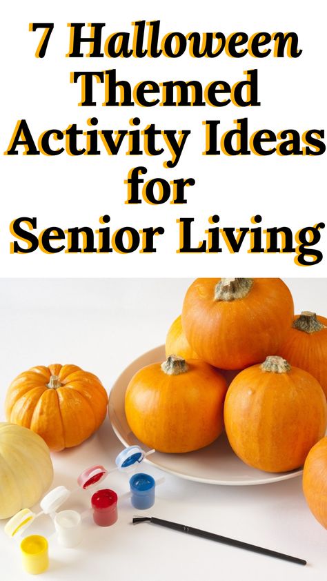 Do you have an administrator who’s a bit uneasy about preparing your senior living facility for Halloween? Or do you have residents who may shy away from activities with witches and ghosts? Instead of focusing on the creatures of Halloween, switch your focus on the fun of Halloween. Elderly Halloween Party Ideas, Senior Halloween Crafts, Fall Activity Ideas For Seniors, Halloween Games For Assisted Living, Senior Center Halloween Party, Fall Activities For Assisted Living, Fun Halloween Activities For Seniors, Assisted Living Halloween Party, Elderly Halloween Activities