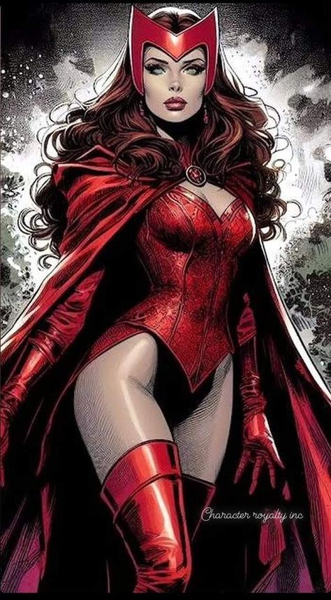 Female Superhero Wallpaper, Halloween Marvel Costumes Women, Dc Heroes Women, Scarlett Witch Cosplay, Women Of Marvel Comics, Scarlet Witch Suit Design, Witch Hero Costume, Marvel Woman Characters, Marvel Women Fanart