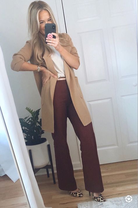 J Crew Sweater Blazer Outfit, Burgundy Pants Outfit Work, Burgandy Pants Outfits, Maroon Cardigan Outfit, Sweater Blazer Outfit, Work Fashion Office, Burgundy Pants Outfit, Maroon Pants Outfit, J Crew Sweater Blazer