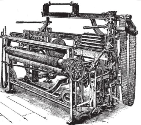 A power loom is a mechanized loom, and was one of the key developments in the industrialization of weaving during the early Industrial Revolution. The first power loom was designed in 1784 by Edmund Cartwright and first built in 1785. Edmund Cartwright was an English inventor born on April 24 1743 in and died on October 30 1823. In 1792, Dr Cartwright obtained his last patent for weaving machinery; this provided his loom with multiple shuttle boxes for weaving checks and cross stripes. Steampunk Font, Eco House, Industrial Revolution, Loom Weaving, Power Loom, Percy Jackson, Newspaper, Stained Glass, Weaving