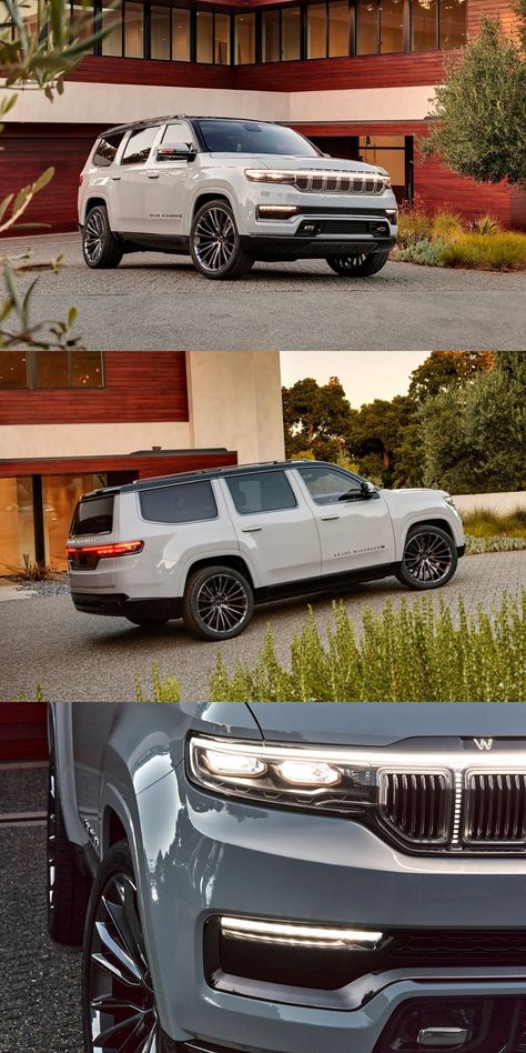 Jeep Wagoneer 2023, New Jeep Wagoneer, Wagoneer Jeep, Truck Frames, Pickup Car, Luxury Vehicle, Full Size Suv, Car Concept, Fiat Chrysler Automobiles