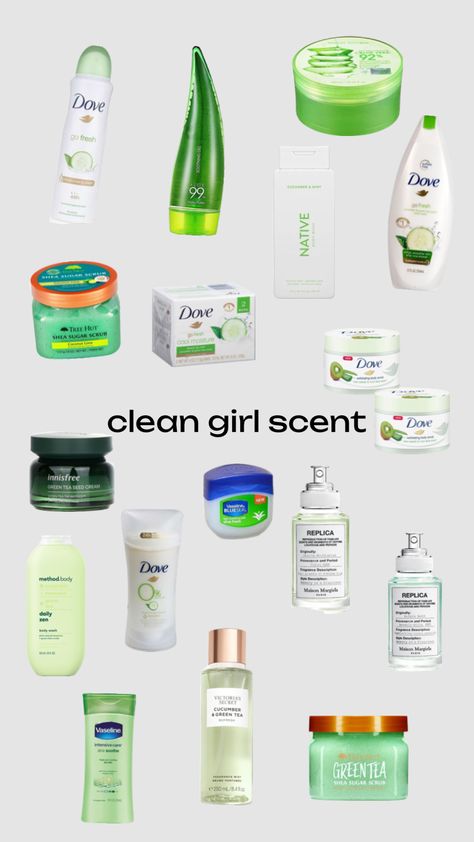 green tea , matcha , cucumber , n aloe vera scent is so calming Cucumber Scent, Green Tea Matcha, Skin Care Routine Order, Fragrances Perfume Woman, Shower Skin Care, Perfect Skin Care Routine, Glowing Skincare, Body Hacks, Perfume Scents