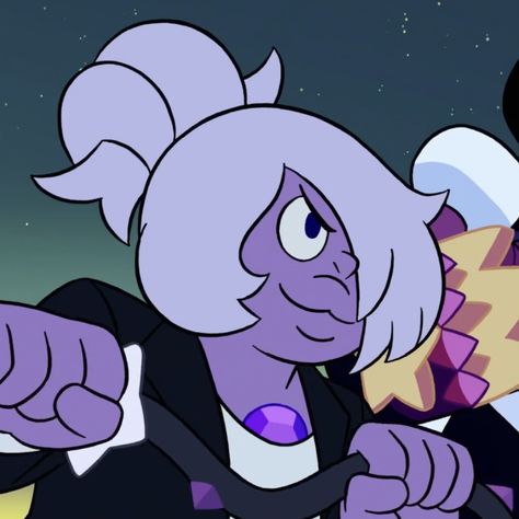 Amethyst Pfp Steven Universe, Amethyst Steven Universe Art, Julie Character, Amethyst Steven Universe Icon, Steven Universe Icons, Steven Universe Amethyst, Animated Women, Magic Purple, Amethyst Su