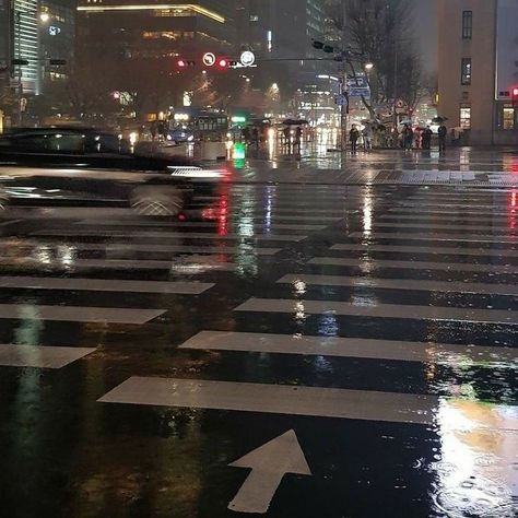 10000 Hours, Street At Night, Rainy Day Aesthetic, Day Aesthetic, Kpop Anime, Night Aesthetic, City Aesthetic, In The Rain, Rainy Days