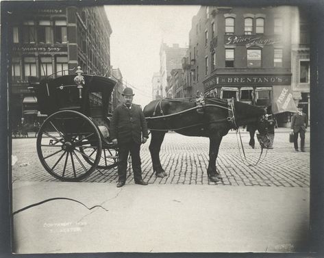 A Cabbie - 33 Everyday Street Scenes From Late 1800s New York City Alice Austen, Olden Days, Miscellaneous Items, Union Square, Vintage Americana, Gilded Age, Horse Drawn, Vintage New York, Living In New York