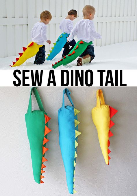 Dino Tails, Diy Projektit, Cute Sewing Projects, Quick Crafts, Costura Diy, Beginner Sewing Projects Easy, Dino Birthday, Boy Costumes, Sewing Projects For Beginners