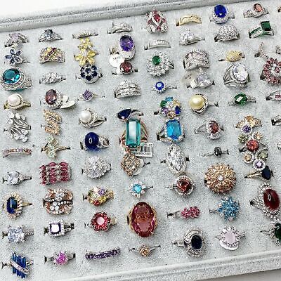 Great Shopping 100Pcs Wholesale Colorful Crystal Mixed Rings Bulk Finger Band Ring Jewelry Lot, Fashion Jewelry Mixed Rings, Rings Light, Mixed Jewelry, Rings Crystal, Finger Band, Dream Rings, Rhinestone Fashion, Gem Diamonds, Diamond Fashion Rings