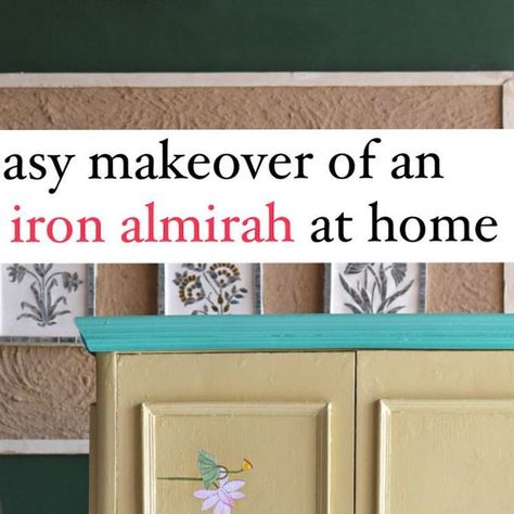 Old Iron Almirah Makeover Diy, Iron Almirah Makeover, Old Almirah Makeover Diy, Iron Almirah Design, Godrej Almirah Makeover, Old Almirah Makeover, Wooden Almirah, Almirah Designs, Painted Wardrobe