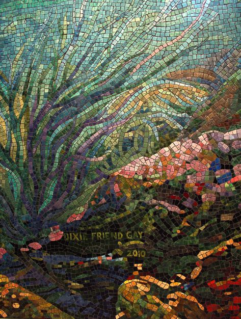 Ocean Mosaic, Nautical Mosaic, Breathe Art, Underwater Scenes, Underwater Plants, Mosaic Madness, Mosaic Tile Art, Mosaic Murals, Large Mural