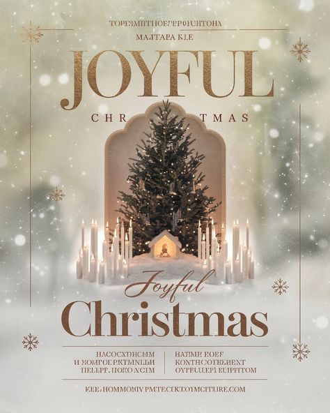 Joyful Christmas Poster Template For Holiday Season Church Service Invitation#pikbest##Templates Church Invitation, Christmas Service, Christmas Church, Christmas Flyer, Holiday Gift Box, Church Service, Religious Christmas, Christmas Poster, Christian Christmas