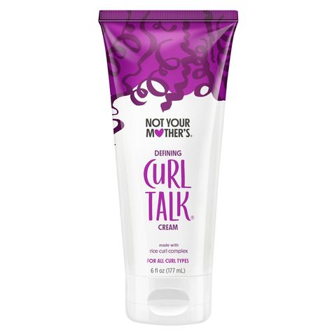 Want definition for your curls at their every twist and turn? Not Your Mother's Curl Talk Defining Curl Cream is your answer to achieving clearly defined curls and added bounce within your day-to-day hairstyling routine. Not only is it a member of one of our most-loved hair care collections, but it's also packed with benefits. This curl-defining cream delivers maximum curl definition, but it also works to seal in hair moisture, control hair frizz, and add hair shine. Formulated with Not Your Mot Curl Talk, Curly Hair Cream, Curl Definition, Curl Defining, Curl Defining Cream, S Curl, Curly Hair Types, Hair Frizz, Curl Cream