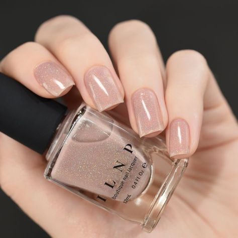 Chleo Sheer Nude Nail Polish, Ilnp Nail Polish, Jelly Nail Polish, Blush Pink Nails, Neutral Nail Polish, Engagement Nails, Sheer Nails, Jelly Nail, Wedding Manicure