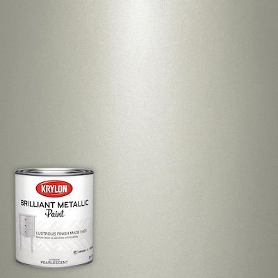 Krylon Gloss Pearlescent Metallic Interior Paint (Actual Net Contents: 32-fl oz) at Lowes.com 40s Glam, Method Soap, Metallic Painted Furniture, Glam Bedroom, Grey Paint, Healing Space, Craft Paint, Metallic Luster, Latex Paint