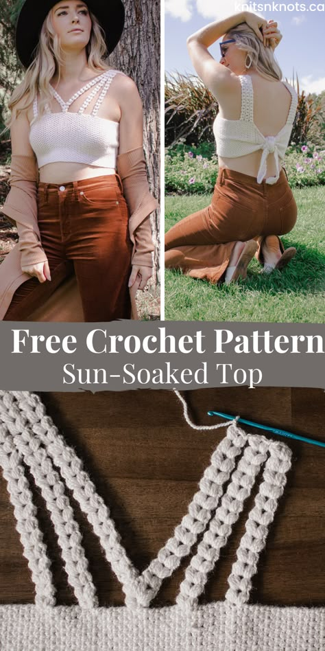 Friends Crochet, Crochet Top Outfit, Crochet Bra, Crochet Crop Top Pattern, Crochet Ladies Tops, Crochet Shop, Crochet Tops Free Patterns, Crochet Dresses, Crochet Inspo