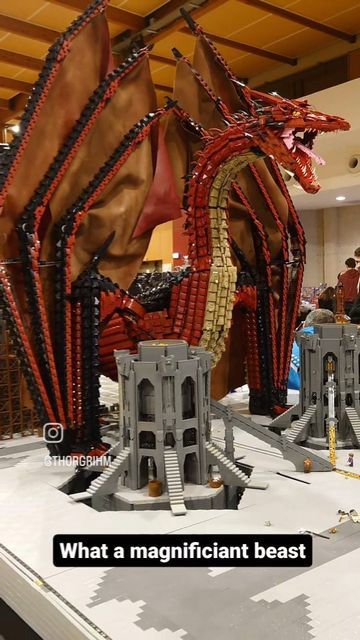 Figli dell'Occidente Cortese on Instagram: "Amazing The Hobbit's Smaug and mines built with Lego Credits: @thorgrihm #smaug #lotrlego #thehobbitlego #lotrcrafts #lordoftheringscrafts #lotr #lotrart #lotrpainting #lordoftherings #lordoftheringspainting #lordoftheringsfan #lordoftheringsart #tolkien #tolkienart #tolkienpainting #signoredeglianelli #elsenordelosanillos #tolkienfandom #tolkienfan" Lego Hobbit, Lego Dragon, Lego Medieval, Interesting Facts About World, Tolkien Art, Lotr Art, December 21, Phase 2, Fantasy Artwork