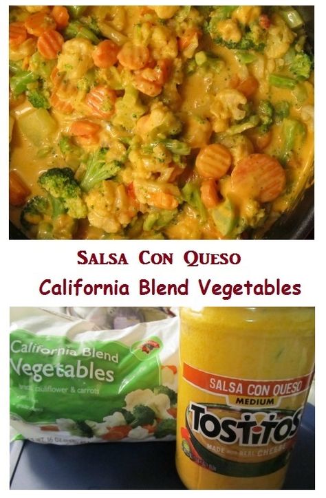 Salsa con Queso California Blend Vegetables Make Your Family Eat Healthy Starting From Here California Blend Recipe, California Blend Vegetable Recipes, California Blend Vegetables, Recipe Using Salsa, Vegetable Salsa, Flavorful Vegetables, Vegetable Dish, Family Eating, Frozen Veggies