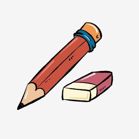 Pencil And Eraser Cartoon, Drawing Of Pencil And Eraser, Eraser Illustration, Tema Air, Pencil Animation, Eraser Drawing, Eraser Cartoon, Crayon Illustration, Pencil Doodles