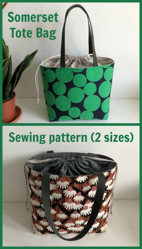 Drawstring Handbag Pattern, Drawstring Tote Bag Pattern, Yarn Bag Pattern, Drawstring Tote Bag, Gift Bag Sewing Pattern, Lunch Bag Sewing Pattern, Ikea Bag Pattern, Project Bag Pattern, Sew Steady Table Bag Pattern