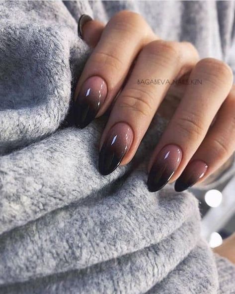 Ombre Nail Design, Ombre Nail Colors, Black Ombre Nails, Ombre Nail Art Designs, Short Nails Art, Ombre Nail Designs, Nail Art Ombre, Fancy Nails, Short Acrylic Nails