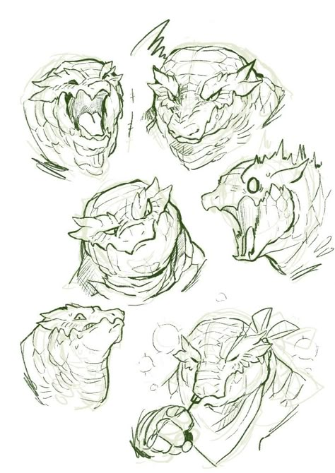 Dragon Drawing Front View, Dragon Face Reference, Komodo Dragon Character Design, Anthro Head Reference, Dragon Expressions Faces, Mandrill Drawing, Dragon Expressions, Lizard Character Design, Dragon Character Design