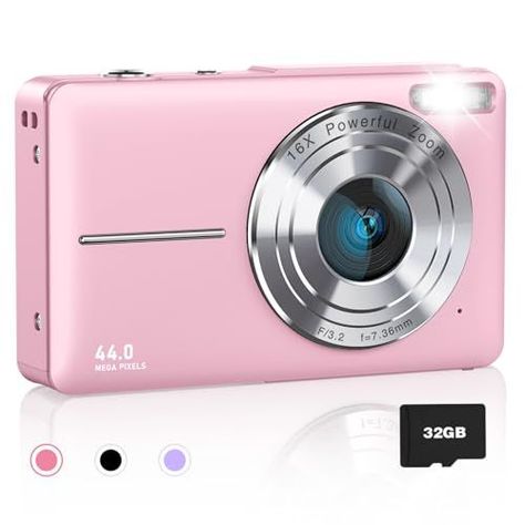 Price: 
(as of  at the time of purchase will apply to the purchase of this product.">Details)

 

 AiTechny Digital Camera for Kids, 1080P FHD Kids Camera with 32GB SD Card, 44MP Point and Shoot Digital Camera with 16X Zoom, Compact Small Vintage Camera Gifts for Teens Kids Boys Girls (Pink)... Pink Digital Camera, Small Digital Camera, Compact Digital Camera, Kids Camera, Camera Digital, Point And Shoot Camera, Fill Light, Instant Camera, Cameras And Accessories