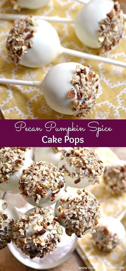 Cake Pops Flavors, Pumpkin Spice Cake Pops, Spice Cake Pops, Fall Cake Pops, Cake Pop Flavors, Pumpkin Cake Pops, Cake Pop Recipe Easy, Pecan Pumpkin, Cake Ball