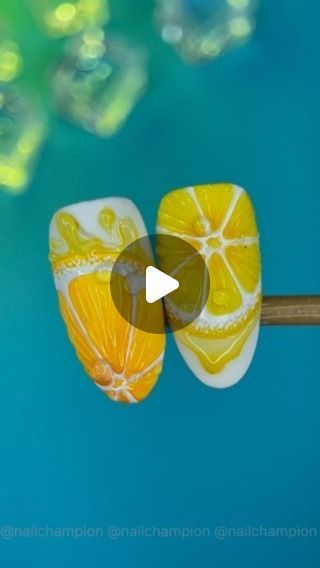 Nails Lover 💅 Content Creator on Instagram: "Looks realistic enough to bite ?🍋 feel bitter actually 🤤" Nail Art Fruit, Nail Designs Tutorial, Orange Fruit, Toe Nail Art, Bitter, Content Creator, Choose Me, Diy Nails, Toe Nails