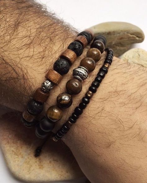 Mens Bracelet Fashion, Mens Bracelets, Bracelets Fashion, Men's Bracelets, Bracelet Pandora, Diffuser Jewelry, Men Bracelet, Natural Stone Beads, Beads Bracelets