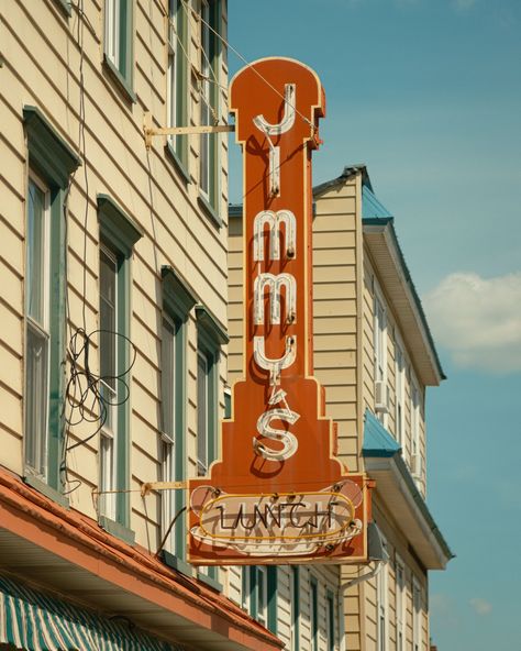 Jimmy's Quick Lunch vintage sign, Hazleton, Pennsylvania Hazleton Pennsylvania, Rail Transport, Quick Lunch, Hotel Motel, White Car, Quick Lunches, Posters Framed, City Car, Image House