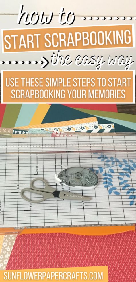 Beginner Scrapbooking Layout, Beginning Scrapbooking Ideas, How To Do Scrapbooking, Basic Scrapbook Layouts, How To Start Scrapbooking Step By Step, Scrapbooking For Beginners Step By Step, How To Do A Scrapbook, Beginner Scrapbooking Ideas Simple, Beginning Scrapbooking