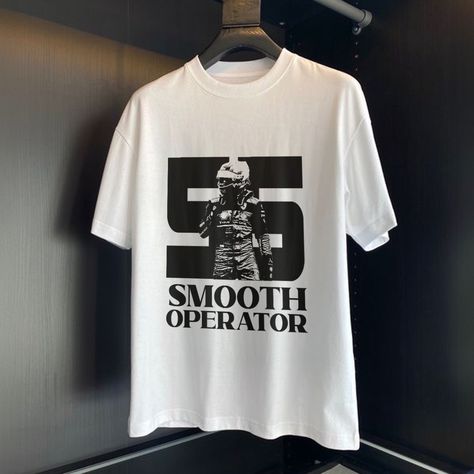 Carlos Sainz Merch, Carlos Sainz t-shirt Smooth Operator Carlos, Carlos Sainz Smooth Operator, Tshirt Merch, Merch Shirt, Merch Design, Formula Uno, Style Tshirt, Shirt Design Inspiration, Smooth Operator