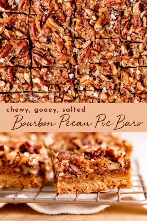 Bourbon Pecan Bars Recipe, Bourbon Pecan Bars, Award Winning Dessert Recipes, Burbon Pecan Pie, Bourbon Pecan Cookies, Bourbon Pecan Pie Bars, Gooey Pecan Pie, Award Winning Desserts, Bars With Shortbread Crust