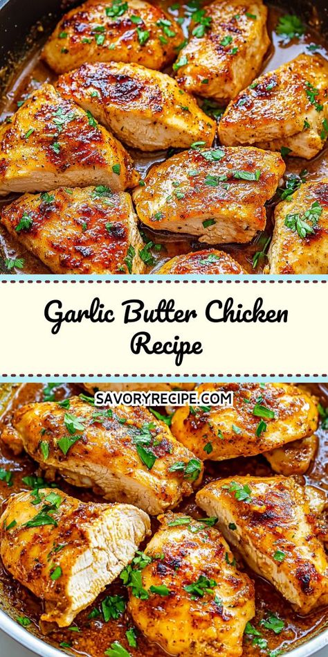 Want a light dinner that’s simple yet packed with savory goodness? This Garlic Butter Chicken Recipe will elevate your evening meals! Enjoy a delightful dish that keeps things light and satisfying. Be sure to save this recipe for a delicious dinner option whenever you need it! Lemon Butter Garlic Chicken, Chicken Quarter Recipes, Chicken Breast Dishes, Chicken Garlic, Garlic Recipe, Savory Recipe, Butter Chicken Recipe, Garlic Butter Chicken, Garlic Butter Sauce