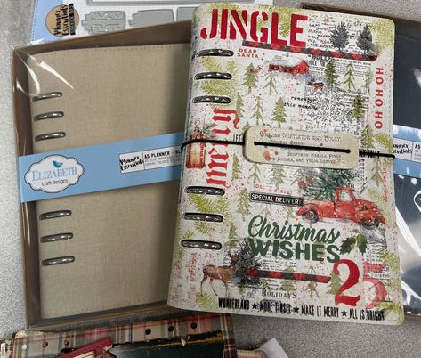 December Daily Ideas Inspiration, Christmas Scrapbook Pages, Tim Holtz Crafts, Travel Journal Scrapbook, Planner Essential, Memory Journal, Christmas Journal, Craft Planner, Christmas Albums