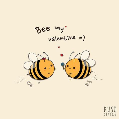 Crush On Someone, Bee My Valentine, Bee Quotes, Punny Cards, Bee Drawing, Love Confessions, I Love Bees, Love Puns, Cute Puns