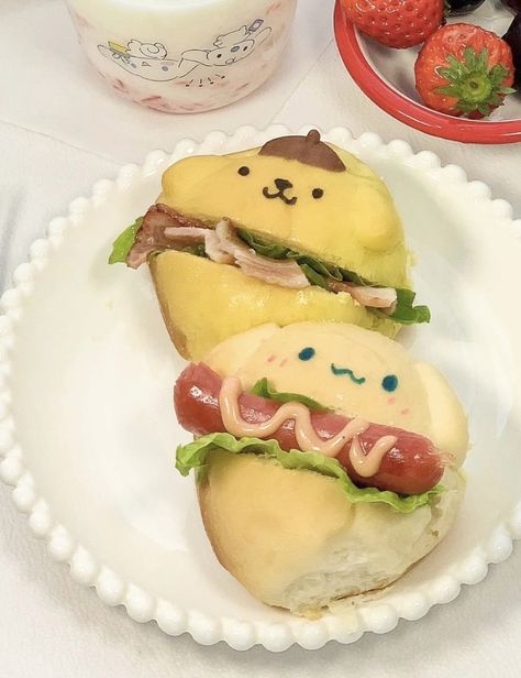 Sanrio Themed Food, Sanrio Party Food, Kawaii Birthday Party Ideas, Sanrio Ideas, Sanrio Cafe, Sanrio Food, Sanrio Party, Sanrio Things, Japanese Dessert Recipes