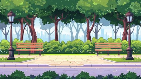 Interactive Backgrounds, Episode Interactive, Background Anime, Animation Drawing, Episode Interactive Backgrounds, Summer City, Modern Illustration, Photo Summer, Public Place