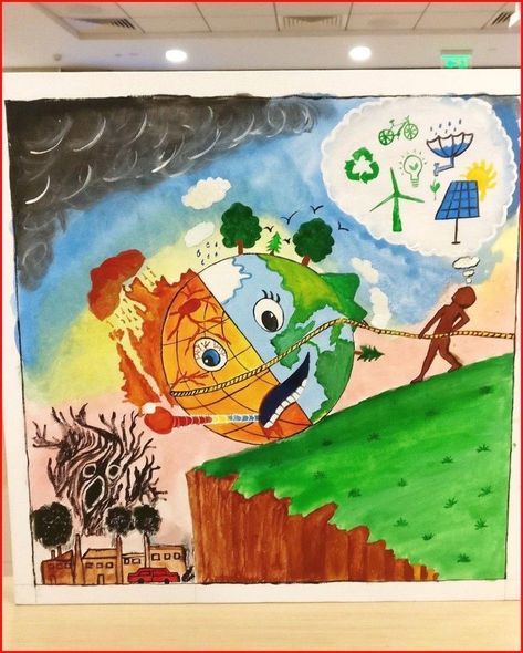 Save Environment Poster Drawing, Save Energy Paintings, Energy Conservation Poster, Earth Art Drawing, Save Environment Posters, Save Energy Poster, Save Earth Posters, Save Earth Drawing, Save Water Poster Drawing