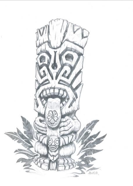 Tiki Mask Tattoo, Tiki Drawing, Totem Tiki, Tiki Tattoo, Tiki Faces, Tiki Man, Totem Tattoo, Tiki Head, Tiki Totem