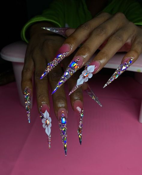 Boujee Nails, Bad Nails, Quinceanera Nails, Decorative Nails, Super Cute Nails, Unique Acrylic Nails, Birthday Nails, Creative Nails, Nails Ideas