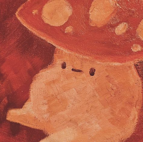 A Mushroom in Thought, acrylic on canvas. Painted by me ✨️ available on my etsy #mushroompainting #mushroom #mushie Cute Mushroom Painting, Mushroom Acrylic Painting, Mushroom Painting Ideas, Mushroom Painting, What To Paint, Mushroom Paint, Acrylic On Canvas, So Cute, Art Ideas