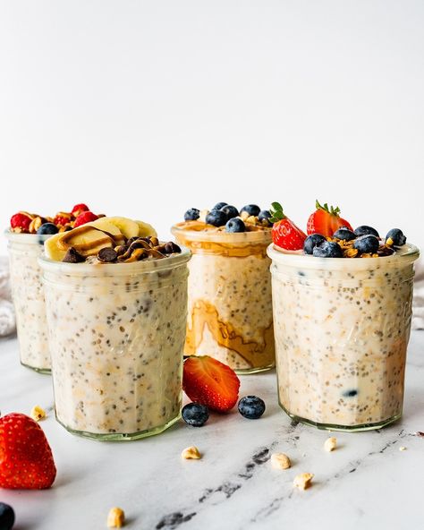 Easy Overnight Oats - Eating Bird Food Health Breakfast Ideas, Overnight Steel Cut Oats, Basic Overnight Oats Recipe, Postpartum Meals, Quick And Healthy Breakfast, Peanut Butter Overnight Oats, Easy Overnight Oats, Eating Bird Food, Granola Recipe Homemade