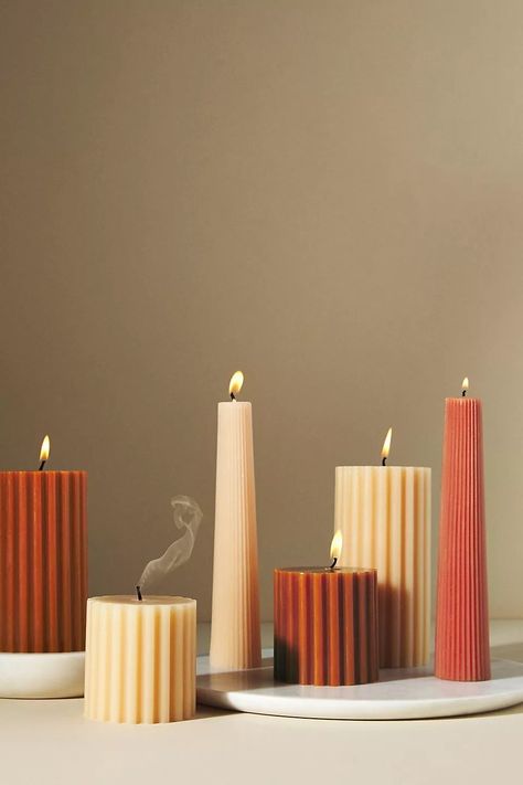 Anthropologie Candle, Good Burns, Candle Aesthetic, Bhldn Weddings, Large Candles, Fall Candles, Unique Candles, Designer Candles, Minimalist Living