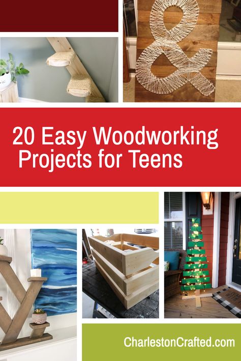 Attention teens: looking for a hands-on hobby that's both fun and rewarding? These woodworking projects are just what you need! With easy-to-follow plans and tutorials, you'll be building amazing creations in no time. #WoodworkingForTeens #DIYProjects Beta Club Woodworking Projects, Shop Projects High School, Easy Wood Projects For Kids, Wood Projects Simple, Kids Woodworking Projects, Quick Woodworking Projects, Teen Projects, Easy Woodworking Projects Diy, Birdhouse Ideas