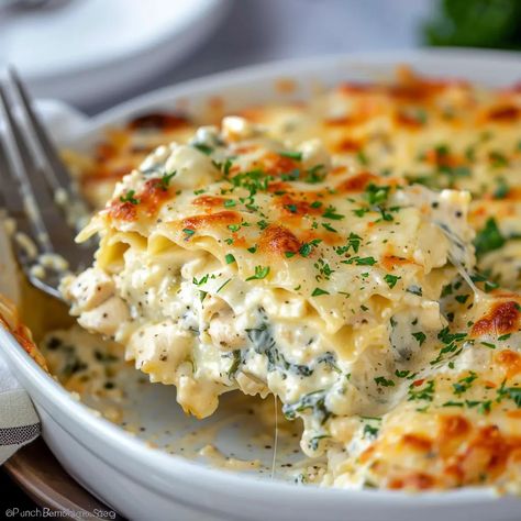 Chicken Alfredo Lasagna Recipe, Chicken Manicotti, Recipes Kids Will Love, Simple Chicken Recipes, Chicken Lasagna Recipe, Chicken Alfredo Lasagna, Alfredo Lasagna, Manicotti Recipe, Lasagna Ingredients